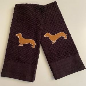 NEW Two (2) Dachshund Kitchen towels - dog - dish towels - kitchen linens